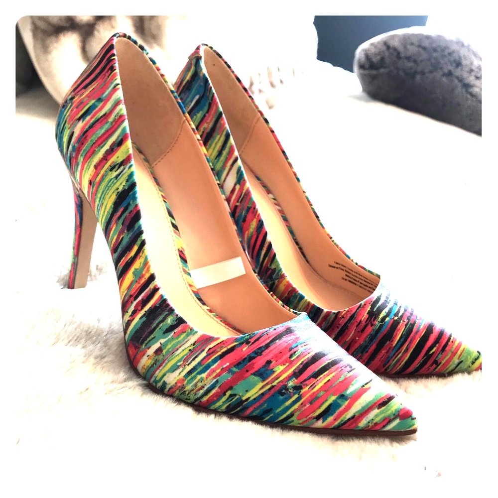 Prabal Gurung Multi-Color Print Stiletto Pumps